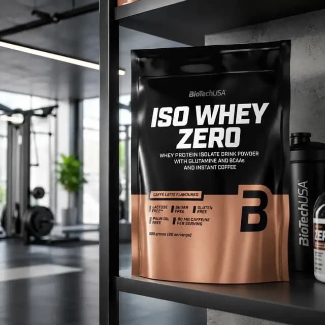 Zardob proteini izolyati Iso Whey Zero BioTechUSA (Caffe Latte) 500 g (20 srv)