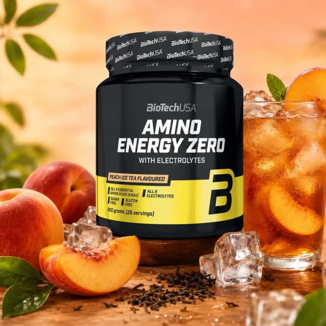 Aminokislotalar kompleksi Amino Energy Zero BioTechUSA (Peach Ice Tea) 360 g (25 srv)