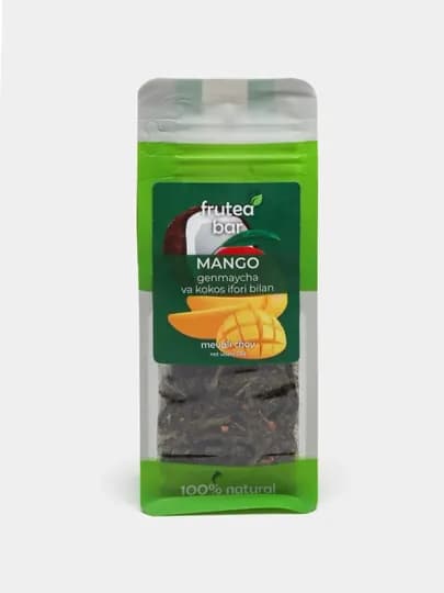 Fruteabar "Манго с генмайчой и ароматом кокоса" Чай зеленый листовой с добавками, 50 гр — FRUTEA-P15DD2E