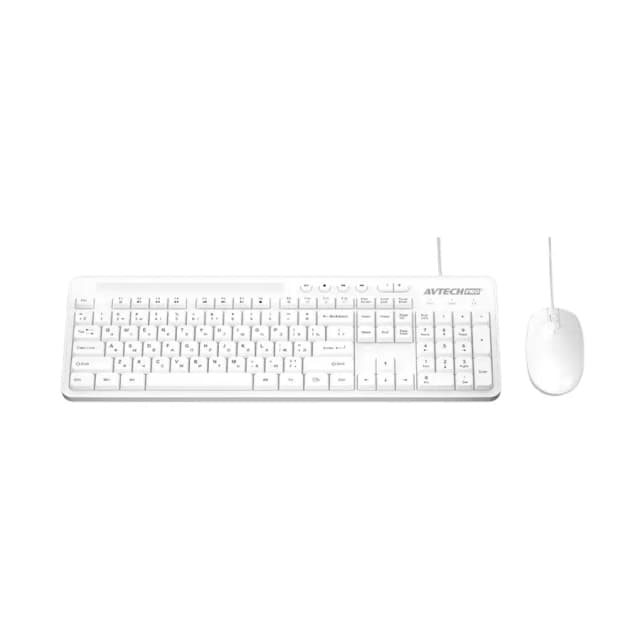 Клавиатура и мышь Avtech Pro C304 White