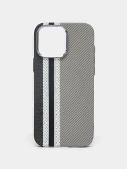 Чехол Magsafe Carbon для iPhone 13, 14 pro, 14 pro max, 15 pro, 15 pro max — TRENTM-NEWCARBON-СЕРМЕТ-14PM