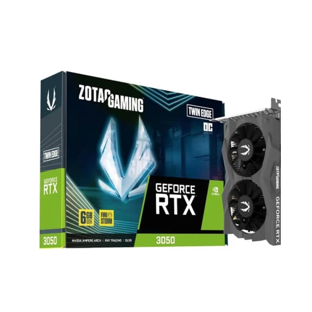 Видеокарта Zotac - GeForce RTX 3050 6GB GDDDR6 Twin Edge OC ( ZT-A30510H-10L )