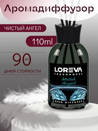 Аромадиффузор для дома с палочками LOREVA Ангел 110 ml подарочный — MELEKGR-АНГЕЛ-СЕРЫЙ