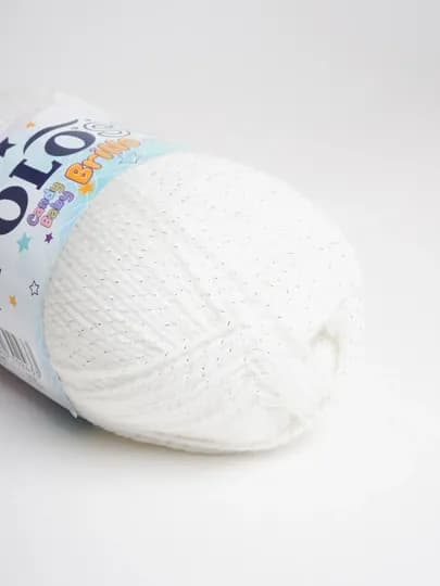 Пряжа- Polosu Brillo 97% акрил, 3% проволока, 100 г, 300 м — PRYAJA1-BRILLO-БЕЛЫЙ