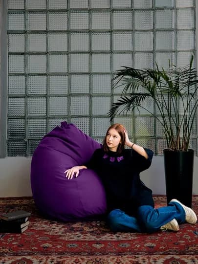 Кресло-мешок "XXL", для роста до 180 см, Bean Bag, Бинбэг, Бинбег — YUMSH-YUMGAB-ФИОЛЕТ