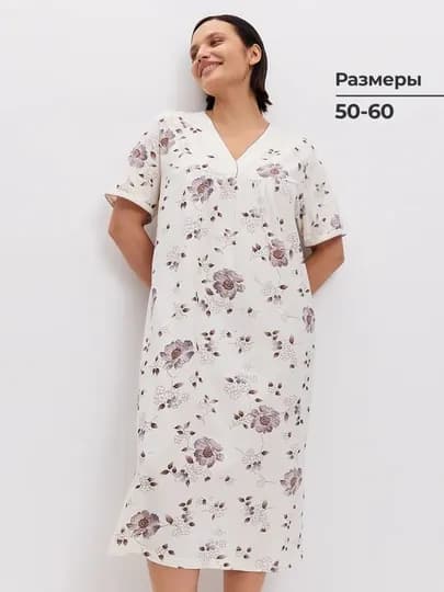 Ночная сорочка — MONWEAR-W2000-КРЕМОВ-5052