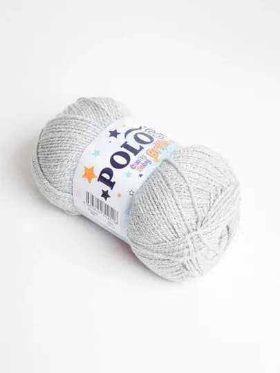 Пряжа- Polosu Brillo 97% акрил, 3% проволока, 100 г, 300 м — PRYAJA1-BRILLO-СЕРЕБРН