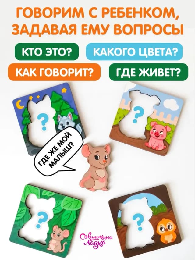 Развивающая игра сортер вкладыш для малышей