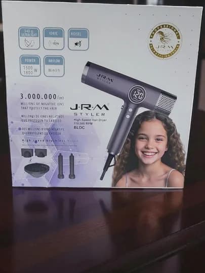 Профессиональный фен-стайлер LED-дисплей, 8 на 1 с прической для волос, 1600 Вт — SHOPNAZ-PRFENN77-ЧЕРН
