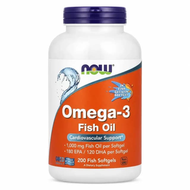 Baliq yog‘i Omega-3 1000mg NOW Foods 200 SFTGL