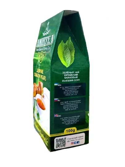 Амир Чай зеленый Китайский В/С Jasmine Dragon Pearl, 100 гр — АМИРТЕА-651168