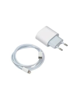 Зарядное устройство для iPhone, быстрая зарядка 35 Вт, с кабелем Type-C — Lightning — NROCASE-35WZARYADCHIKKOMPLEKT-БЕЛЫЙ