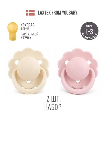 Пустышка соска, 2 шт в комплекте, каучук, круглая форма, без BPA, с 0–18 мес, вентиляция — KENZ0-MUMLOVA-МОЛОЧ-6