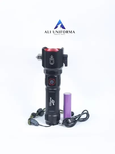 Тактический фонарь JIUGEN JGPRO/BX-57 с ZOOM-фокусом, USB-C зарядкой и водозащитой IPX6 — TACKIDS-IDCASEFONARLAR-ХРОМ