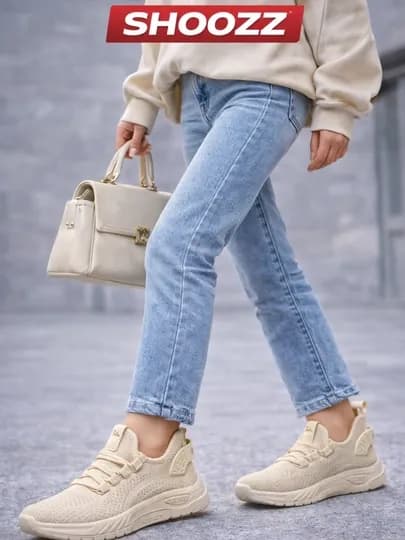 Женские кроссовки, в сеточку — SHOOZZ-JENSETKA-БЕЖЕВ-38