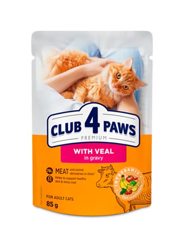 Влажный корм Club 4 Paws телятина, 24 шт