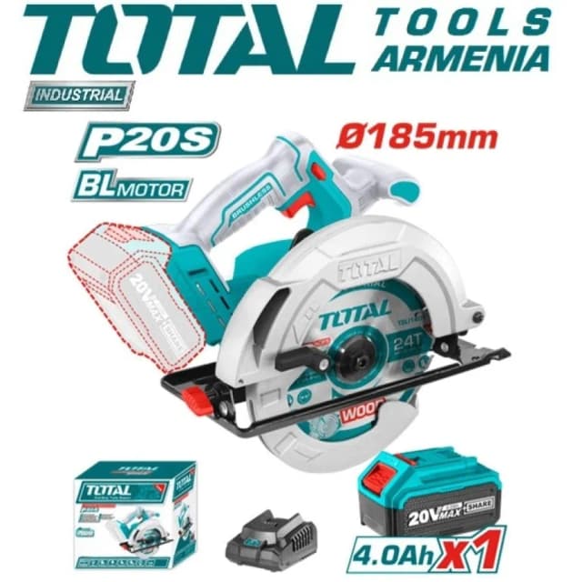 Пила дисковая TOTAL TSLI18511, зеленый