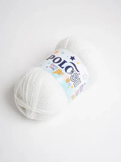 Пряжа- Polosu Brillo 97% акрил, 3% проволока, 100 г, 300 м — PRYAJA1-BRILLO-БЕЛЫЙ