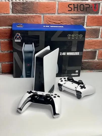 Игровая консоль-приставка M54KHD Classic, с 2 беспроводными джойстиками, более 15 000 игр — SHOPUZG-GAMEPS-БЕЛЫЙ