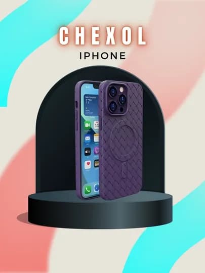 Чехол на iPhone 13, 14, 15, 16 Pro, Pro Max, MagSafe — CEXOL-CHEX1-ФИОЛЕТ-15