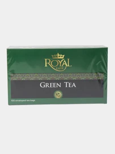 Чай зеленый Royal Life Green, 100 пакетиков, 150 г — ROYALT-P0D6BA9