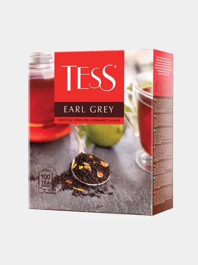 Чёрный чай TESS Earl Grey, 1.6 гр * 100 штук — NIVEA-ЧАЙ0013