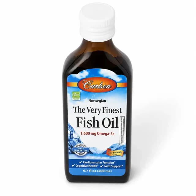 Baliq yog‘i The Very Finest Fish Oil 1600mg Carlson (Just Peachie) 200 ml (6.7 fl oz)