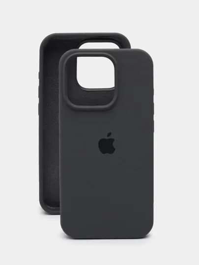 Чехол на iPhone 7,8,SE,XR,XS,11,12,13,14,15,16,17,Pro,Max,Plus, цветной, силикон — GROUPX-NEWSILIKON-УГОЛЬН-15