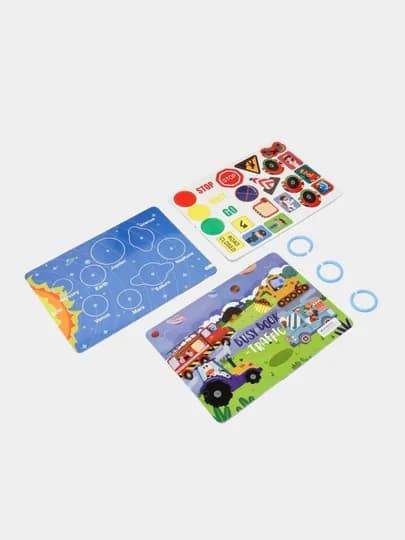 Развивающая книга Busybook, Монтессори на липучках — BIZI-E-ГОЛУБ