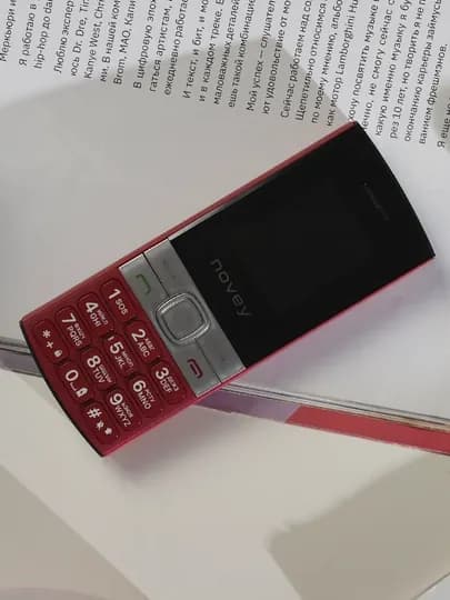 Кнопочный телефон Novey 130, узкий корпус, без камеры, 2 SIM — NOVEY1-NOV130-КРАСН