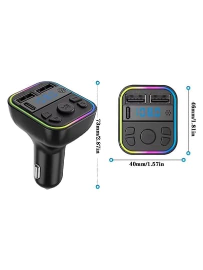 Аудиоприемник, FM-передатчик, Bluetooth, MP3-плеер, зарядное устройство, C11, C13, X8, M52, G39 — PREM707-CARFM2-УГОЛЬН