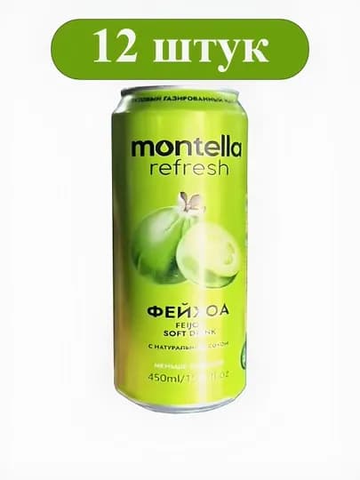 Газированный напиток Montella Refresh Фейхоа 0,45л х 12 шт — MON18-DFSVC03