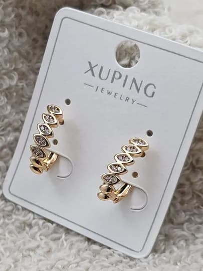 Женские серьги золотого цвета, бренд Xuping — LESHOES-XUP001-КАРМЛН