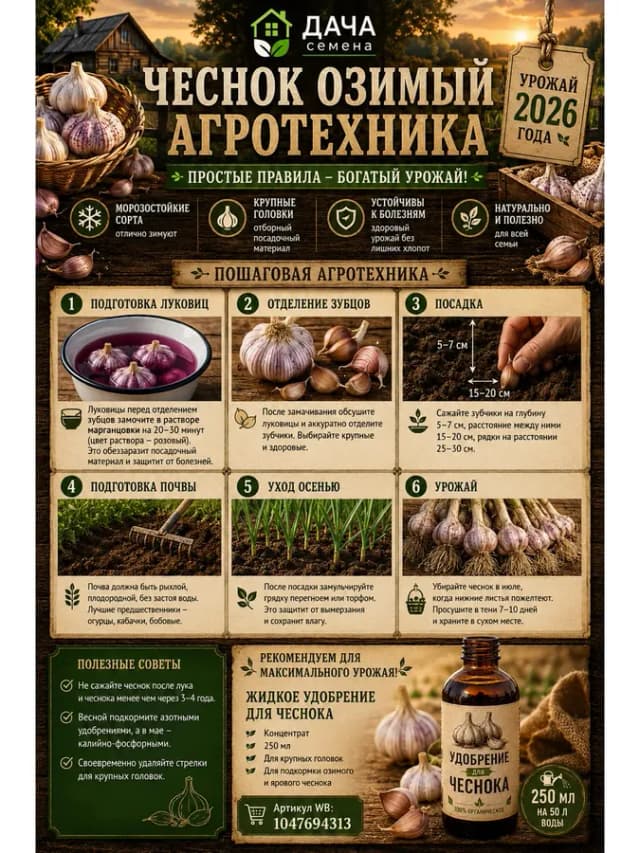 Чеснок посадочный озимый Гулливер