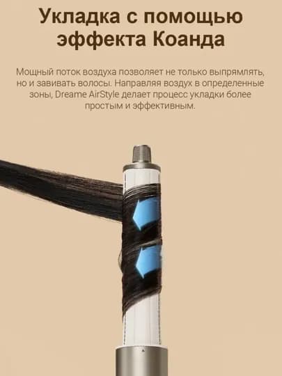 Стайлер Dreame AirStyle Gold Titanium 5 для непослушных волос — 2023-DREAMAIRSTAYLE5IN1-БЕЖЕВ
