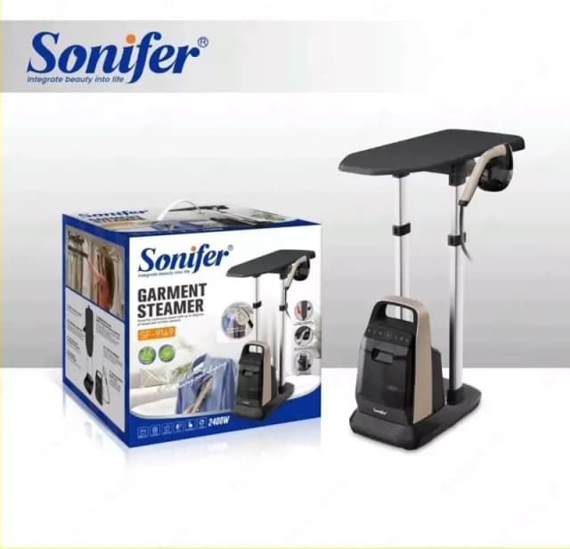 Отпариватель для одежды (мини-доска) ”Sonifer” SF-9149, 2400 Вт, пар 45 г/мин (Черный/золотой) Китай