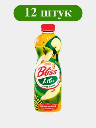 Сокосодержащий фруктовый напиток «Яблоко–Груша» BLISS LITE 0,5 л × 12 шт, ПЭТ — HASAN3-BLISSLIYAB