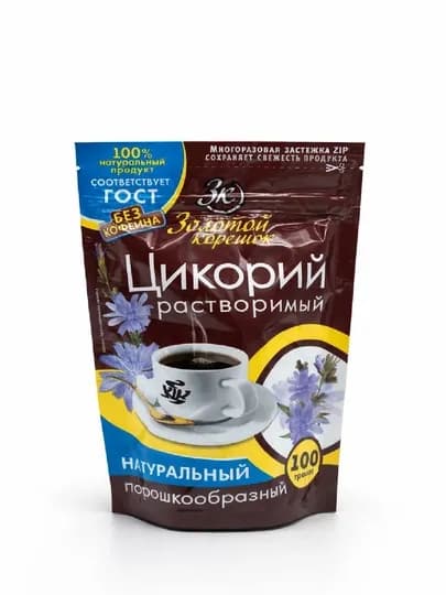 Цикорий растворимый Золотой корешок натуральный порошкообразный, 100 г — PPHS-ЗОЛКОРНАТУР