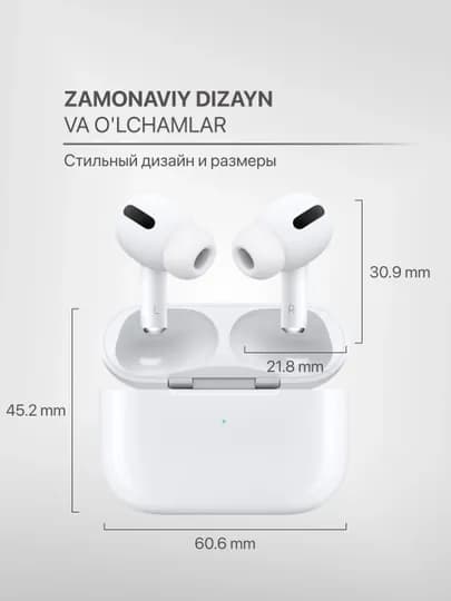 Наушники беспроводные Pods Pro 2 для iPhone и Android, анимация и сенсорные до 18 часов — MACBOX-PODSPRO2