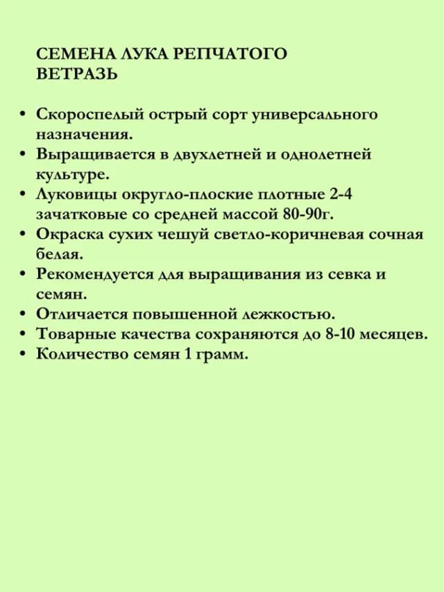 Лук Ветразь 1 пачка