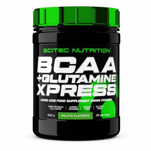 Aminokislotalar kompleksi BCAA + Glutamine Xpress Scitec Nutrition (Mojito) 300 g