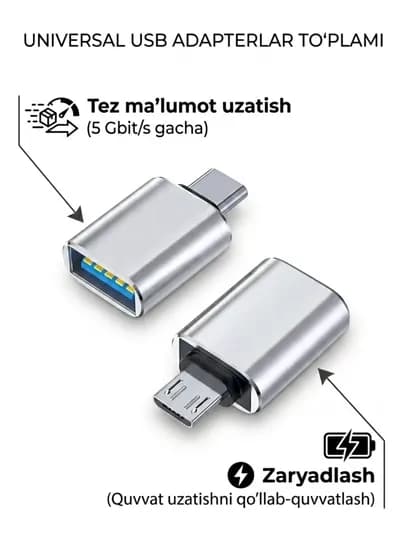 USB-C HUB, многофункциональный адаптер с портами USB 3.0, USB-C, HDMI, SD и MicroSD — ALCHINA-OTG2-CЕРМЕЛ