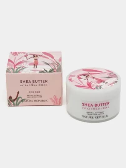 Увлажняющий и освежающий крем для лица, с маслом ши Nature Republic, 100 мл — K500-BEAUTY18-РОЗОВ