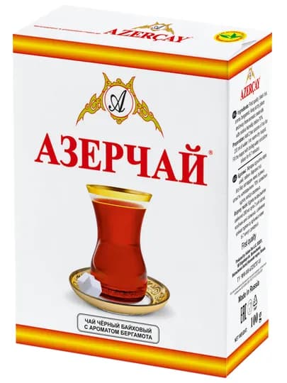 Азерчай, чай черный, с бергамотом, 100 г — AZERCAY-0001