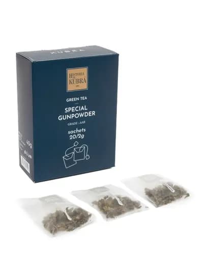 Зеленый чай "Special Gunpowder", 20 пакетиков, 40 г — KUBRA-GUNPAKE