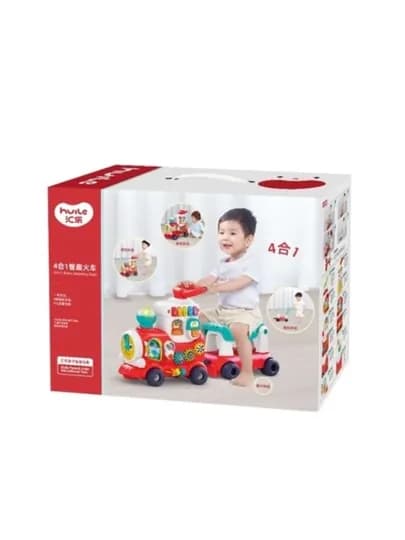№8990 Детский игровой поезд каталка 4 в 1 — ROYALKI-HGUU