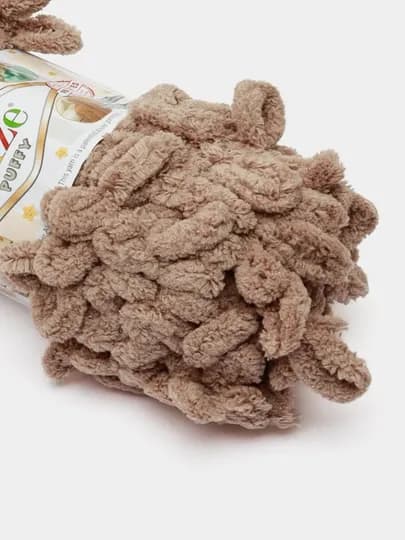 Пряжа Alize Puffy с большими петельками, однотонная — KARTOPU-ALPUF10-БЕЖМЕЛ