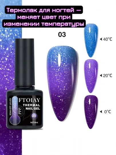 Лак для ногтей GEL термолак для ногтей с эффектом смены цвета, блестящий , лак, прозрачный — SBRENDS-TERMOLAK-МОРСК