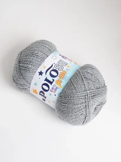 Пряжа- Polosu Brillo 97% акрил, 3% проволока, 100 г, 300 м — PRYAJA1-BRILLO-СЕРЫЙ