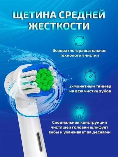Электрическая зубная щетка, для взрослых и детей, с возвратно-вращательной технологией — PANELEC-TOBRUSH-БЕЛЫЙ